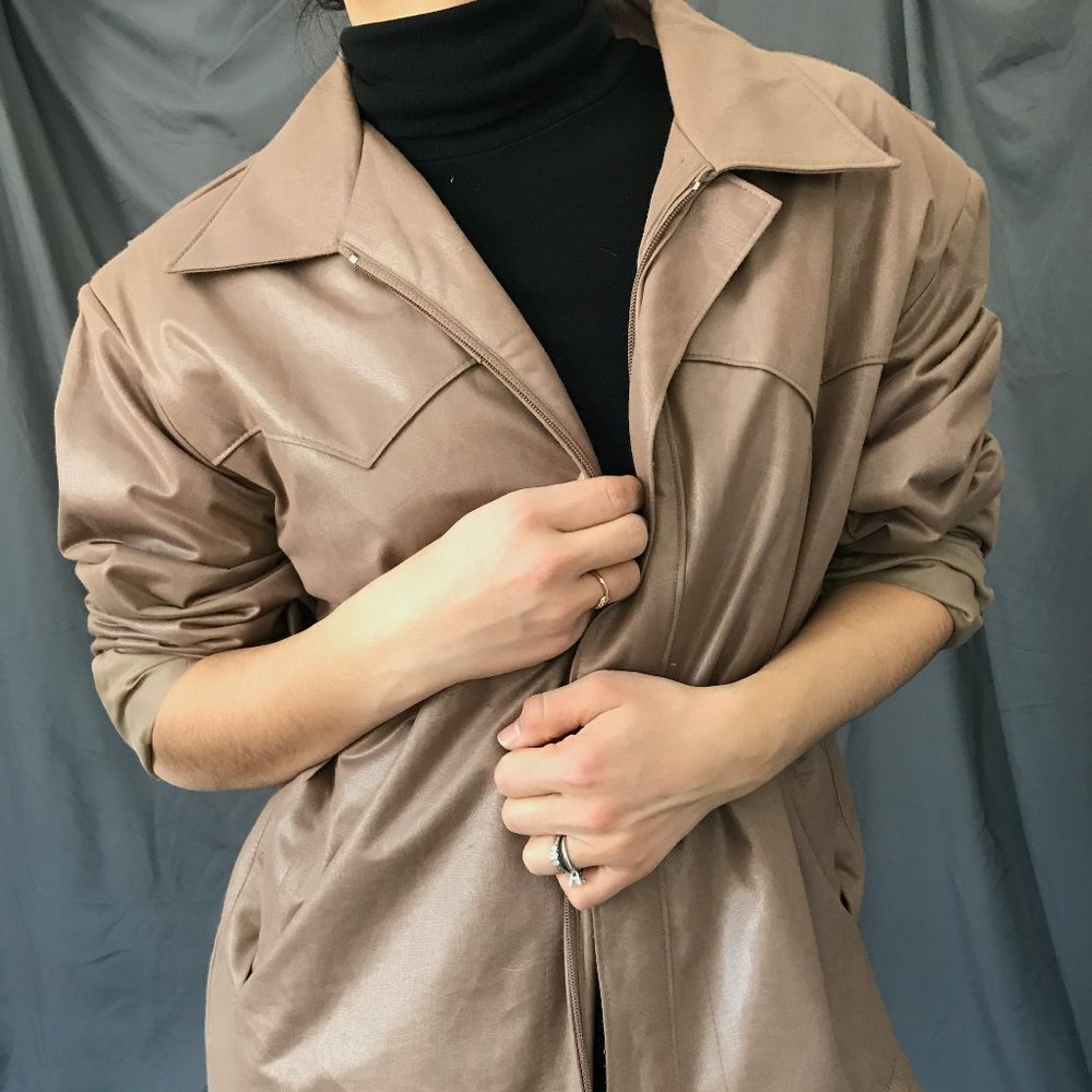 Vintage 1970s H bar C ranchwear jacket beige Med - Picture 9 of 12